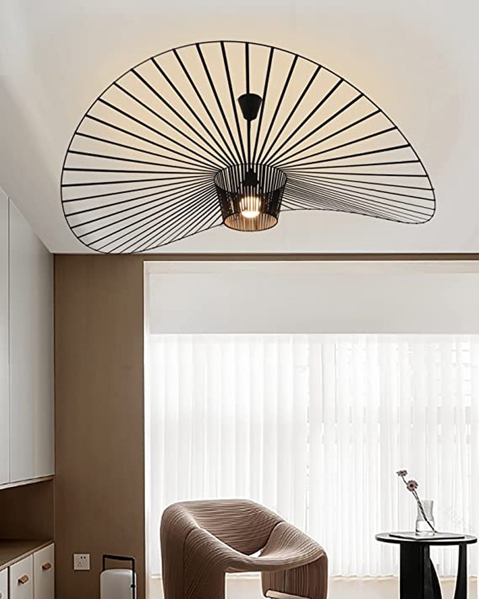 Vertigo Hanglamp - Zwart - Hoed model lamp - Moderne Lamp - Design - Interieur - Diameter 100cm