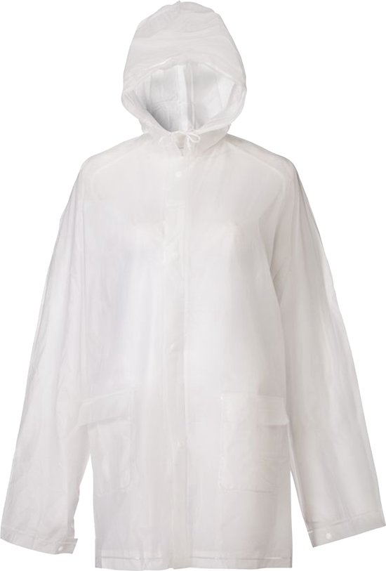 Poncho de pluie élégant imperméable transparent - Léger et réutilisable avec capuche - Transparent