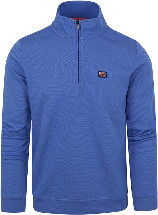 Vanguard half zip trui effen wit viscose normale fit | Schulte Herenmode