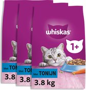 Whiskas 1+ Kattenbrokken - Tonijn - zak 3 x 3.8 kg