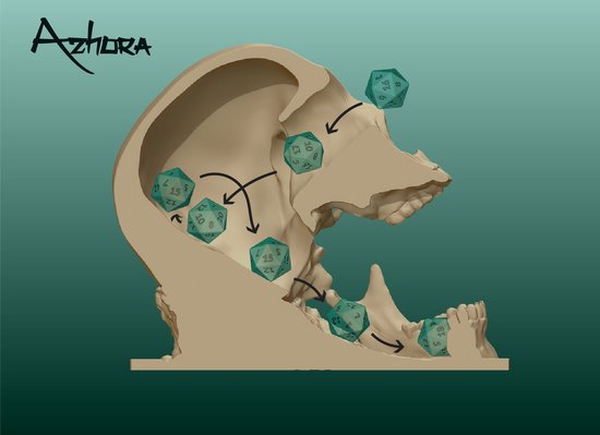 Thumbnail van een extra afbeelding van het spel Azhora Skull Dice Tower - DnD Dobbelsteen Toren - Dungeons and Dragons