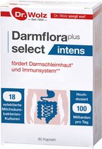 Dr Wolz Darmflora plus Select Intens 80 capsules - 100 miljard bacterien. Meeste compleetst en opneembaar probiotica in europa, langste overlevingstijd - Universitair getest