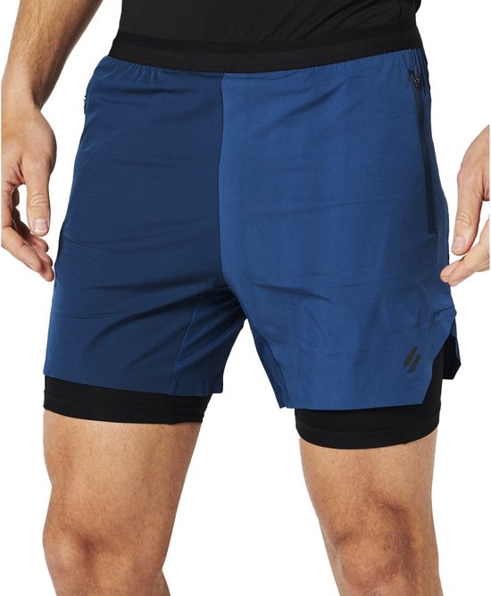 SUPERDRY Run Premium Layered Short Homme - Taille 2XL