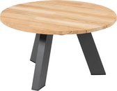 Cosmic lounge table teak ronde 65x35 cm ardoise anthracite
