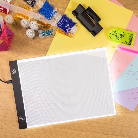 Crafts & Co Lightpad Diamond Painting - A4 - Planche à dessin - Lightpad - Noir