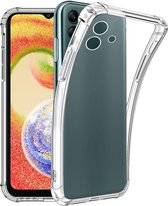 Casemania Hoesje Geschikt voor Samsung Galaxy A04E Transparant - Anti Shock Hybrid Back Cover