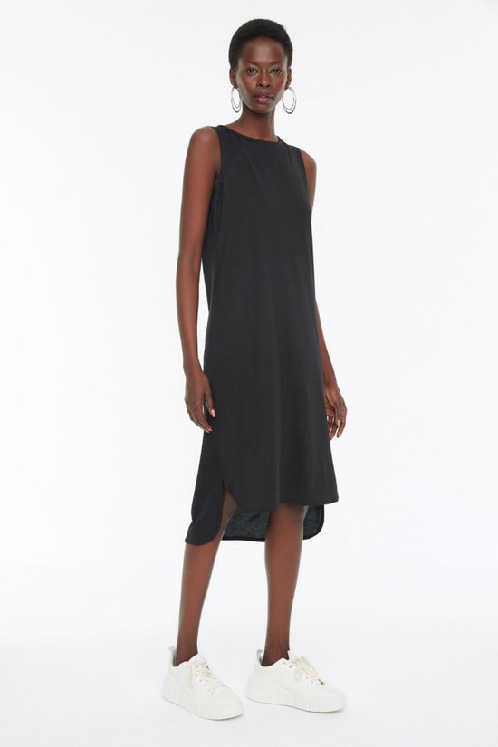 Trendyol Vrouwen Standaard mouw Ronde hals Asymmetrisch Jurk bol