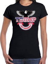 Bellatio Decorations T-shirt Trump dames - American eagle - fout/grappig voor carnaval M