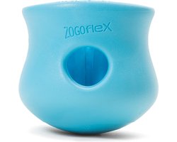 West Paw Toppl Zogoflex - Sterk Honden Speelgoed - Slowfeeder - Blauw - Extra Large - 12 cm