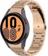 By Qubix Stalen schakelband 20mm - Rosé goud - Geschikt voor Samsung Galaxy Watch 6 - Galaxy Watch 6 Pro - Galaxy Watch 5 - Galaxy Watch 5 Pro - Galaxy Watch 4 - Galaxy Watch 4 Classic