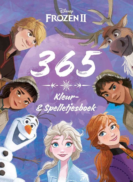 Disney Frozen Kleur en Spelletjesboek - 365 activiteiten - Voor vakantie - A4 formaat
