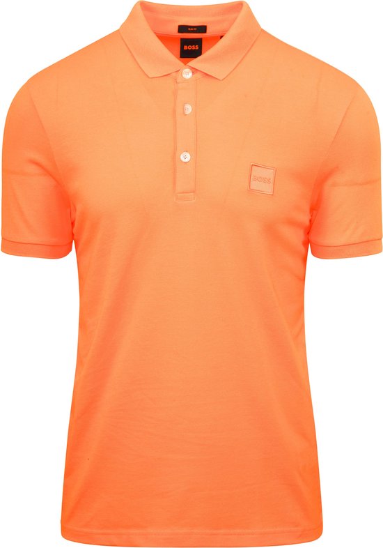 BOSS - Passenger Polo Oranje - Slim-fit - Heren Poloshirt Maat 3XL