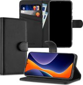 kwmobile telefoonhoesje geschikt voor Samsung Galaxy S23 - Hoesje met pasjeshouder in zwart - Wallet case