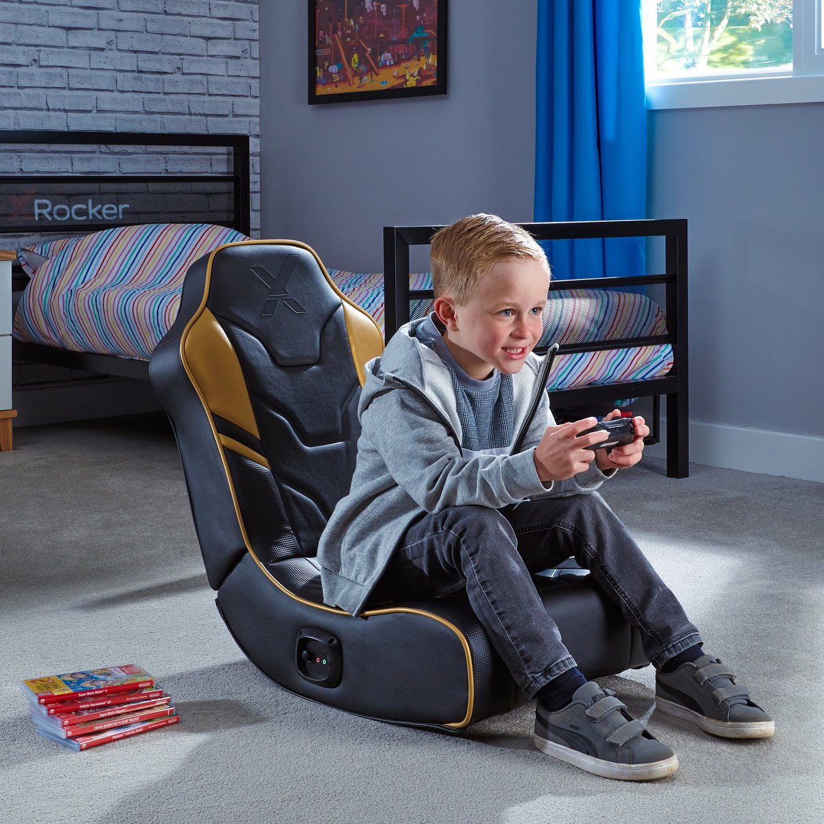 Gamestoel voor kinderen - X Rocker Shadow - inklapbaar - 2.0 - afbeelding 3