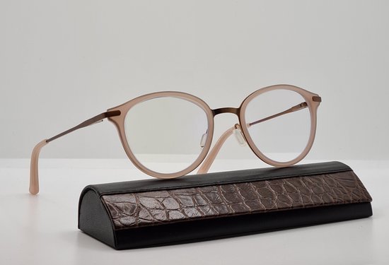Min-bril VOOR VERAF op sterkte -2,0, afstandsbril, unisex beige montuur