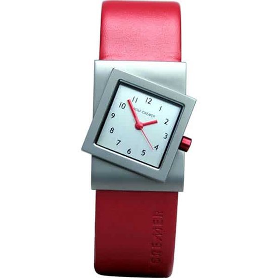 Rolf Cremer Turn - montre - femme - rouge - cadran blanc - aiguilles noires - astuce cadeau