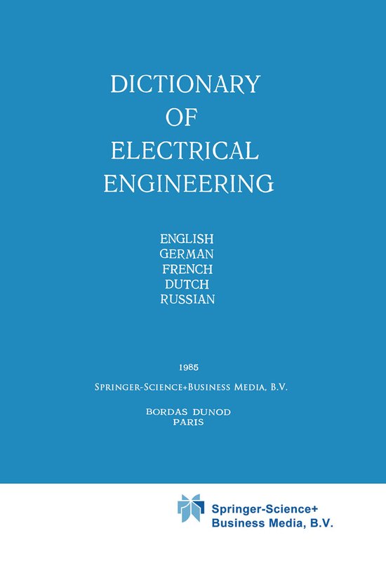Dictionary of Electrical Engineering, Y. N. Luginsky 9789020119107