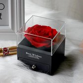 Valentine Day | Real Rose | Necklace "I love you" in 100 different languages | Sieradendoosje met Roos voor Valentijnsdag – Valentijn Cadeau