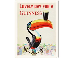 Wandbord Cafe Pub - Guinness Lovely Day For A Guinness Toekan - Bier