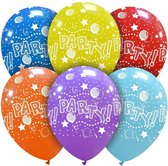 Party Ballonnen, helium, 6 stuks, 30 cm