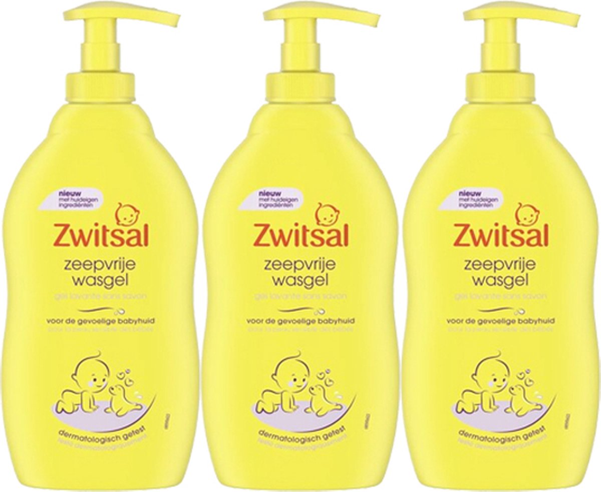 Goedkoopste Zwitsal Baby Zeepvrije Wasgel - 3 x 400 ml - Voordeelverpakking