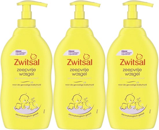 Zwitsal Baby Zeepvrije Wasgel - 3 x 400 ml - Voordeelverpakking