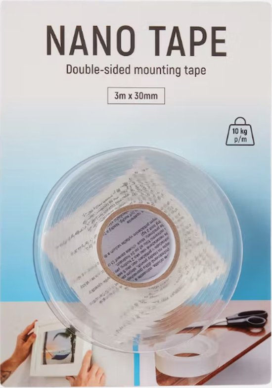Nano Tape - Ruban adhésif double face - 3 mètres - Extra fort - Livraison gratuite