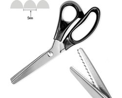Professionele Kartelschaar Kleermakersschaar - Golven - StofSchaar 24 CM - Duurzaam Stoffenschaar / Stofschaar - Geschikt voor Stof / denim / Leer / Schaar Kartels Zig Zag schaar - Coupeuseschaar kledingschaar -