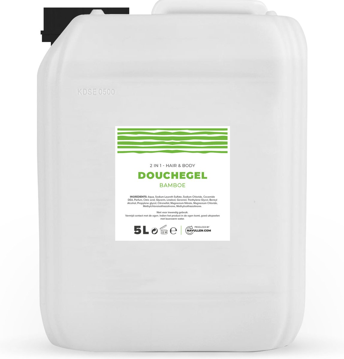 Douchegel - Bamboe - 5 Liter - Jerrycan - Hair & Body - Navulling – Navullen