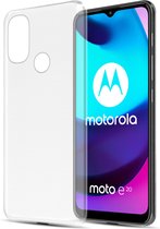Cadorabo Hoesje geschikt voor Motorola MOTO E20 / E30 / E40 in VOLLEDIG TRANSPARANT - Beschermhoes gemaakt van flexibel TPU Silicone Case Cover
