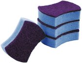 Set van 4 Gekleurde Zachte Schuursponzen - Ideaal voor Afwas en Schoonmaak - 10x7x2cm