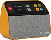 BBrain Muziekspeler - DAB+ Radio voor senioren - Aanpasbaar bedieningspaneel - Dementie radio - Muziekspeler met USB - Okergeel