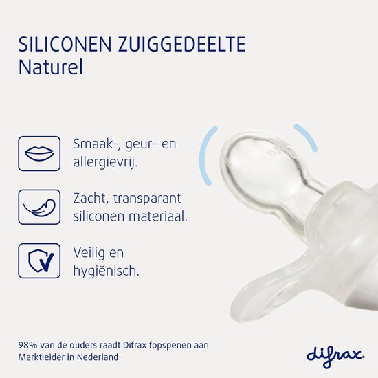 Difrax - Natural Fopspeen - 12+ Maanden - Groene Speen met Blaadjes - 2 st. van Difrax — afbeelding 3