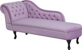 NIMES - Chaise longue - Violet - Linkerzijde - Fluweel