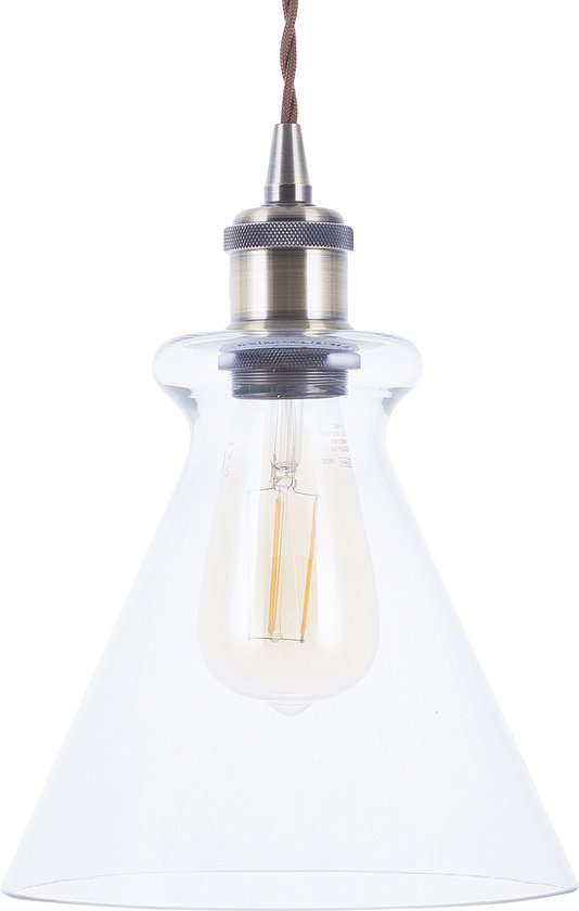 Beliani BERGANTES - Lampe à suspension - Transparent - Glas
