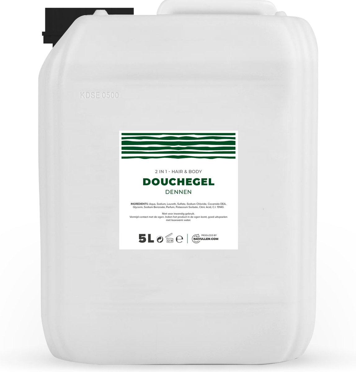 Douchegel - Dennen - 5 Liter - Jerrycan - Hair & Body - Navulling – Navullen