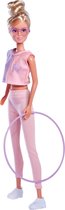 Steffi Love - Hula Hoop - Steffi draagt een sportieve outfit met hoelahoep en mechanische functie - Modepop - 29 cm