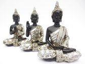 Thaise Boeddha set van drie - Meditatie- Beeldje