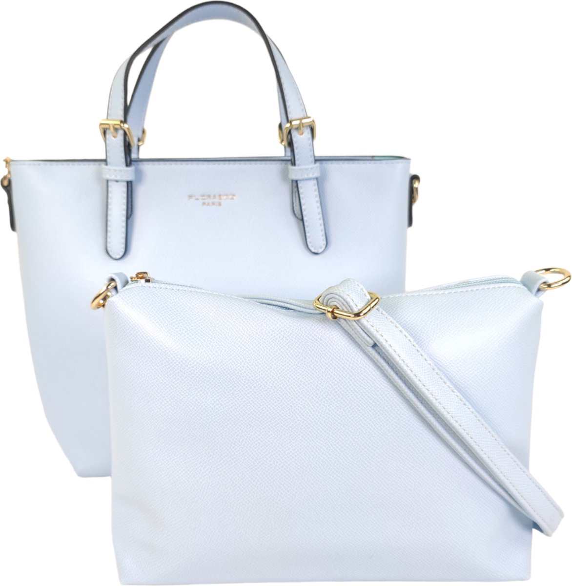 Flora&Co - Paris - Tas in tas/bag in bag - handtas/crossbody licht blauw