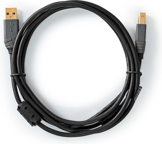 Produits 90130 Câble Spiralé EASY-USB 2.0 Type-A Mâle à USB Type-B Mâle, 0,5 M à 0,8 M Noir