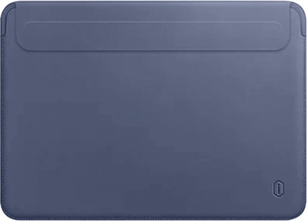 WIWU Skin Pro II - MacBook Pro Sleeve - 14.2 inch - PU leer - Marine Blauw