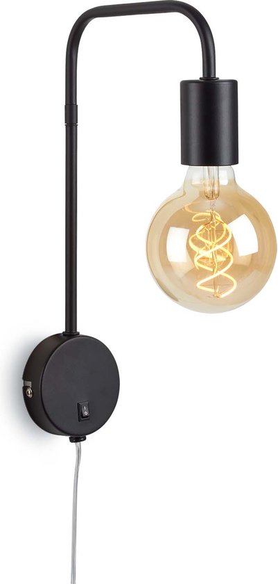 Briloner - ALVA - lampe de lit - lampe de chambre à coucher - avec interrupteur marche/arrêt - sans ampoules - max. 10 W - câble d'alimentation 1,8 m