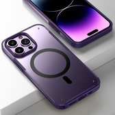 Mobigear Shockproof - Telefoonhoesje geschikt voor Apple iPhone 14 Pro Max Hardcase Backcover Hoesje MagSafe Compatible - Paars