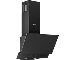 Wiggo WE-E523G(B) - Schuine Afzuigkap - 50cm - 300m³/h - 2 standen - Energieklasse D - Zwart Dubbel Glas - LED verlichting - Touch Control Koolstoffilters meegeleverdl