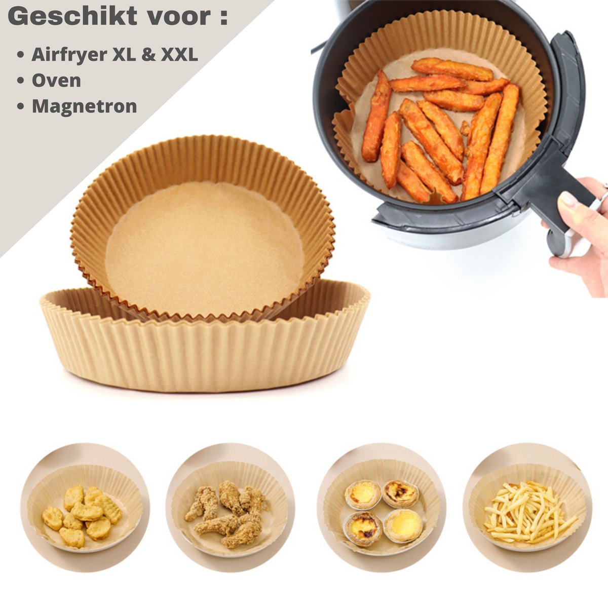 Airfryer Bakpapier Airfryer Accessoires Wegwerp Bakpapier 50