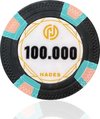 Afbeelding van het spelletje Hades MTT Classic Poker Chips 100.000 (25 stuks)