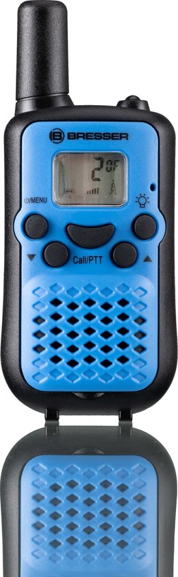 Bresser Junior Walkie Talkie - Set van 2 - Blauw - Bereik van 6km - Geschikt Voor Kinderen Vanaf 8 Jaar