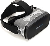FineGoods Virtual Reality Bril - Smartphone VR Bril - Met Handige Knop - Zacht oogkussen - Met Grote Lenzen