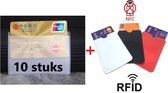 Lot de 10 coques de protection pour cartes de crédit + 3 coques Rfid/carte d'identité pour cartes de crédit/cartes bancaires (cartes EC) permis de conduire/étui pour carte bancaire ou carte d'identité.