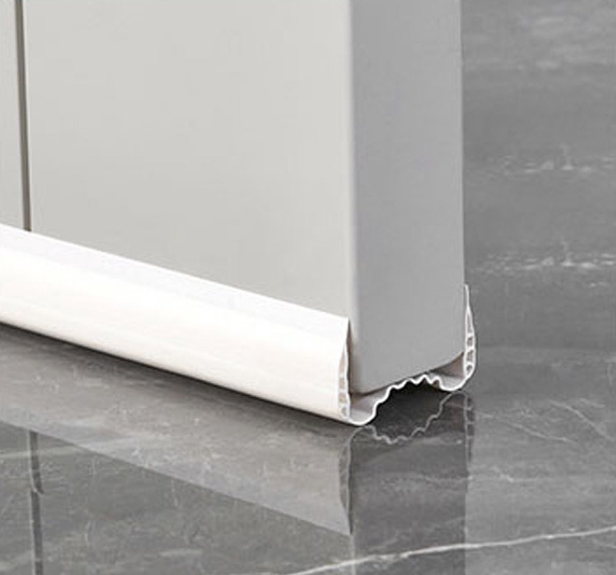 Siliconen Tochtstrip Voor Binnendeur – Klemt Automatisch – 96 cm Lang – Wit